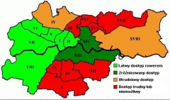 Rowery a dzielnice Krakowa