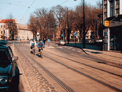 Zwierzyniecka - a rowery swoja droga, samym srodkiem zreszta